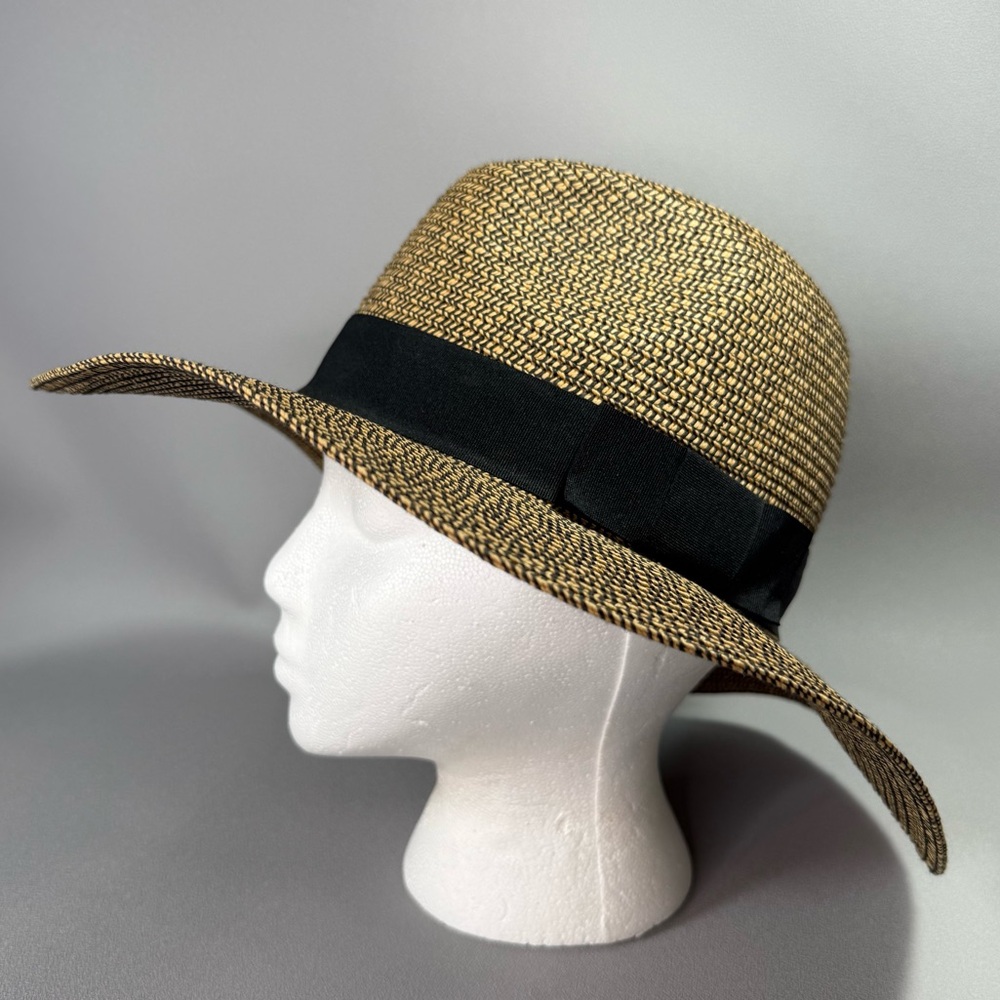 PUGS Tan and Black Wide-Brim Sun Hat